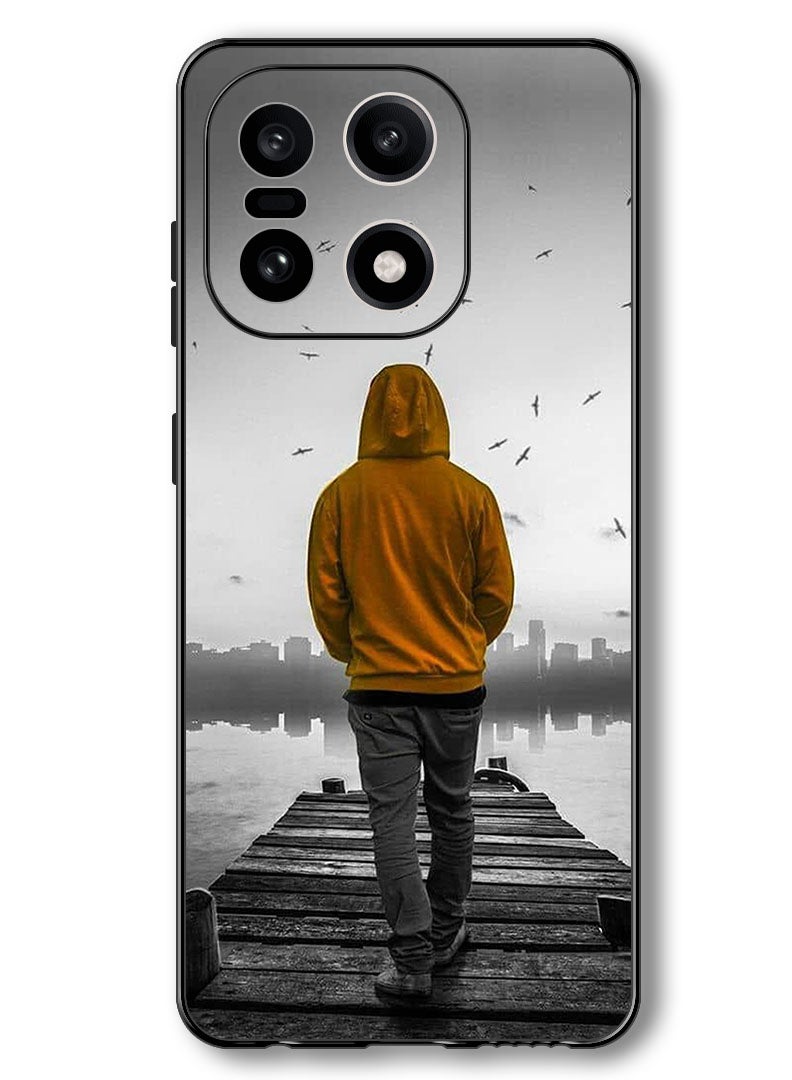 Theodor Case Compatible with OnePlus 15 6.78 Inch Protection Shockproof Bumper Cover Sad Boy Walking - Image 1